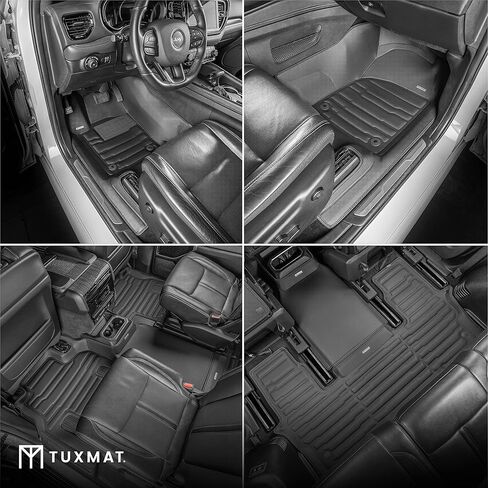 TuxMat - for Jeep Wagoneer 7-Seater 2022-2026 Models - Custom Car Mats - Maximum Coverage, All Weather, Laser Measured - This Full Set Includes 1st, 2nd and 3rd Rows in Kuwait
