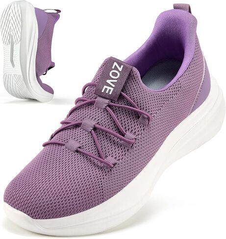 ZOVE Slip On Sneakers Women Hands-Free Walking Shoes Cushion Running Tennis Shoes Comfortable Fashion Sneakers Workout Gym Sports Athletic in Kuwait