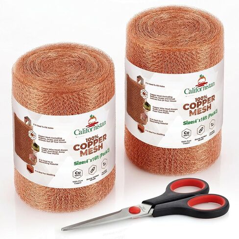 Copper Mesh Rodent Control, 5in x 52ft- Rustproof Copper Mesh Roll for Rodent, Pest, Bat & Snail - Perfect for Hole Blocking, Gardening & Sealing Water Opening - Plus Special Bonus Scissor in Kuwait