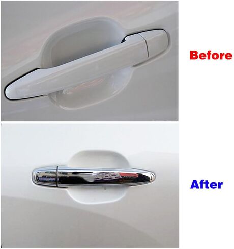 Chrome Door Handle Cover Trim for Toyota Camry XV40 2007-2011 Avalon X30 2006-2012 Sienna 2004-2010 Tacoma 2005-2011 Accessories Exterior Decor (No Smart Enter Holes) in Saudi Arabia