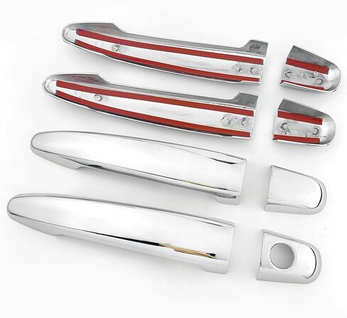 Chrome Door Handle Cover Trim for Toyota Camry XV40 2007-2011 Avalon X30 2006-2012 Sienna 2004-2010 Tacoma 2005-2011 Accessories Exterior Decor (No Smart Enter Holes) in Saudi Arabia