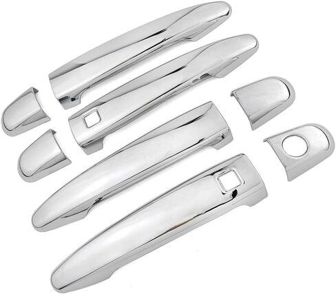 Chrome Door Handle Cover Trim for Toyota Camry XV40 2007-2011 Avalon X30 2006-2012 Sienna 2004-2010 Tacoma 2005-2011 Accessories Exterior Decor (No Smart Enter Holes) in Saudi Arabia