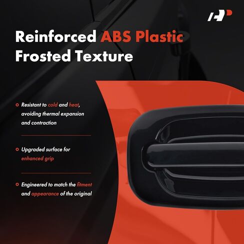 A-Premium Front Left Driver Side Exterior Door Handle with Keyhole Compatible with Chevrolet Silverado 1500 2500 3500, Tahoe, Suburban 1500 & GMC Sierra 1500 2500 & Cadillac Escalade, Smooth Black in Saudi Arabia