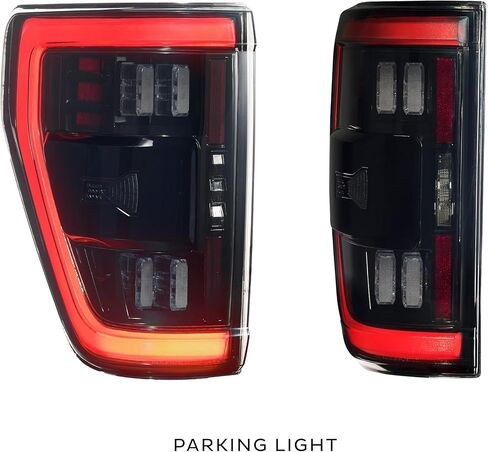 Morimoto XB LED Taillight OEM Upgrade Fits 2021-2023 Ford F-150, Plug and Play BLIS Compatible Smoked Taillight Assemblies with LED Turn Signal & UV Coated Lens (LF735.2) in Kuwait