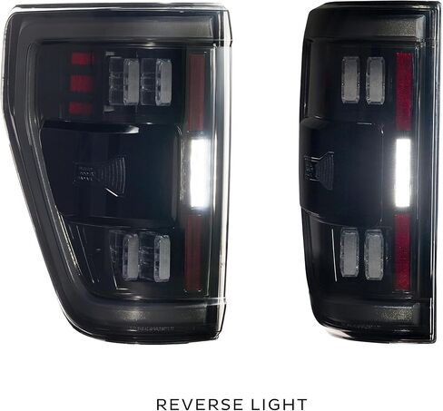Morimoto XB LED Taillight OEM Upgrade Fits 2021-2023 Ford F-150, Plug and Play BLIS Compatible Smoked Taillight Assemblies with LED Turn Signal & UV Coated Lens (LF735.2) in Kuwait
