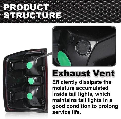 CROSSDESIGN Rear Tail Lights Assembly Red Lens Right Passenger Side Compatible With 2016-2019 Chevy Silverado 1500 2500HD, Fit GMC Sierra 3500HD in Kuwait