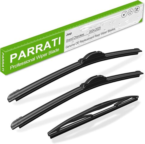 PARRATI® 3 قطع ممسحة الزجاج الأمامي لسيارة شيفروليه تراكس 2024-2025 بديلة تمامًا - 26+14+11 - طلاء الجرافين لجميع المواسم هادئ وخالي من الخطوط in Kuwait