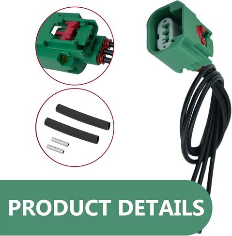 2 PCS Car Light Harness Plug, H13 9008 DRL Parking Light Retrofit Socket Connector, Car Light Connector Wiring Harness Replace #68064997AA, Compatible with Chrysler Jeep (Black & Green) in Kuwait