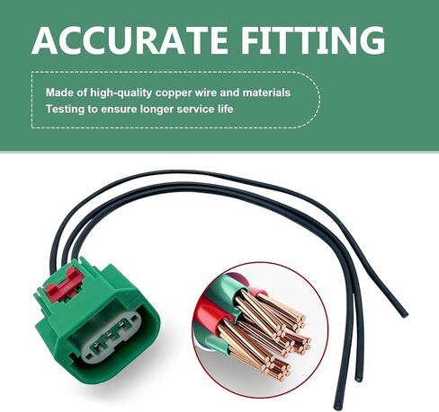 2 PCS Car Light Harness Plug, H13 9008 DRL Parking Light Retrofit Socket Connector, Car Light Connector Wiring Harness Replace #68064997AA, Compatible with Chrysler Jeep (Black & Green) in Kuwait