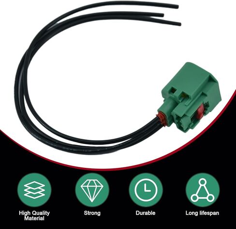 2 PCS Car Light Harness Plug, H13 9008 DRL Parking Light Retrofit Socket Connector, Car Light Connector Wiring Harness Replace #68064997AA, Compatible with Chrysler Jeep (Black & Green) in Kuwait
