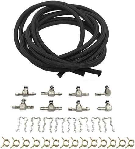 Tokinng Diesel Fuel Injector Return Line Rail Kit w/Clips Compatible with Chevy GMC Duramax LLY LBZ LMM 6.6L, Replace 97328733, 98062291, 97359750 in Saudi Arabia