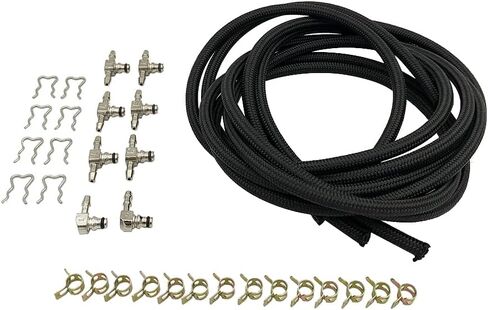 Tokinng Diesel Fuel Injector Return Line Rail Kit w/Clips Compatible with Chevy GMC Duramax LLY LBZ LMM 6.6L, Replace 97328733, 98062291, 97359750 in Saudi Arabia