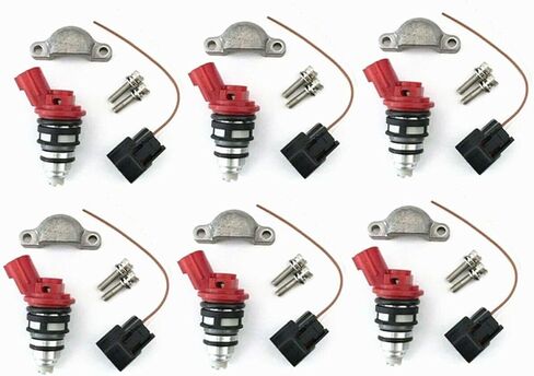 6Pcs 83lb/3Bar Fuel Injector Replacement For Nissan 300ZX 3.0 V6 VG30DE VG30DETT Turbo 90-94 in Saudi Arabia