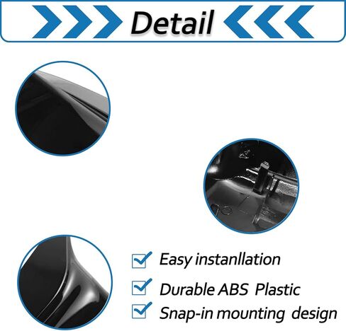 Gloss Black Side Mirror Caps for Accessories, Carbon Fiber Side Mirror Caps Compatible with in-finiti Q50 Q60 Accessories Replace for 963744GAOH 963734GAOH in Kuwait