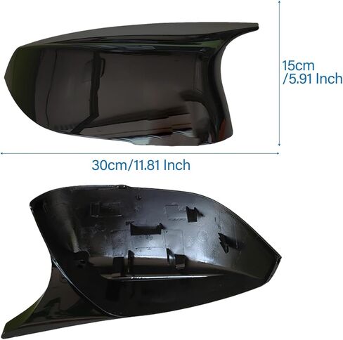 Gloss Black Side Mirror Caps for Accessories, Carbon Fiber Side Mirror Caps Compatible with in-finiti Q50 Q60 Accessories Replace for 963744GAOH 963734GAOH in Kuwait