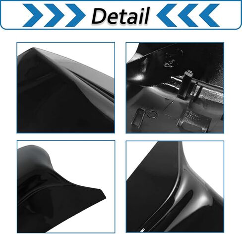 Gloss Black Side Mirror Caps for Accessories, Carbon Fiber Side Mirror Caps Compatible with in-finiti Q50 Q60 Accessories Replace for 963744GAOH 963734GAOH in Kuwait