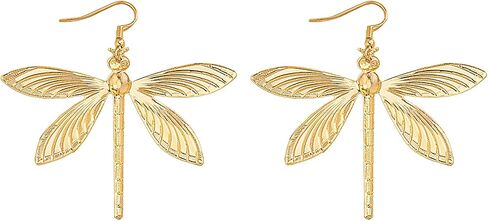 Dragonfly Earrings for Women Gold Dragonfly Dangle Drop Earrings Bug Insect Animal Earring Fashion Jewelry for Women Gift Charms in Saudi Arabia