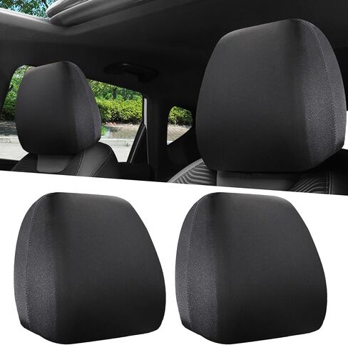 2PCS Car Headrest Covers, Anti-Dirty Soft Car Head Rest Cover Protector, Reusable Vehicle Interior Seat Pillow Protective Covering, Universal Automotive Accessories for SUV, Sedan, Truck (Orange) in Kuwait