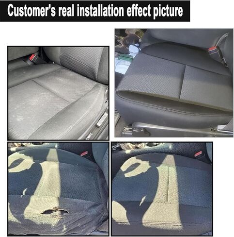 GXARTS Cloth Front Driver and Passenger Side Bottom Seat Cover & Both Bottom Foam Cushion Replacement Black #19C Fit for Chevy Silverado Avalanche Suburban Tahoe GMC Sierra Yukon 2007-2014 in Saudi Arabia