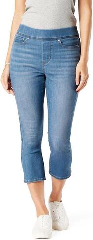 Signature by Levi Strauss & Co. Gold Label 6pm Signature by Levi Strauss & Co. Gold Label Apparel Shaping Pull-On Capris Medium Indigo One Size One Size in Kuwait