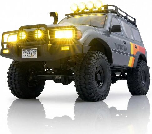 EAZYRC FMS FCX10 1/10 RC Crawler LC80 Series-Official Toyota Licensed,High-Performance RC Rock Crawler 4X4,Two Speed Transmission,Metal Chassis,Realistic LED Lights,2.4GHz RC Car for Adults (Blue) in Kuwait