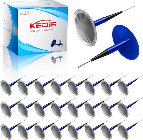 Frienda 24 Pcs Tire Patches Kit 3/8" x 2 3/8" Rubber Tire Repair Patch Mushroom Plug Kit Rubber Puncture Repair Plug for Car Motorcycle Truck Bus in Kuwait