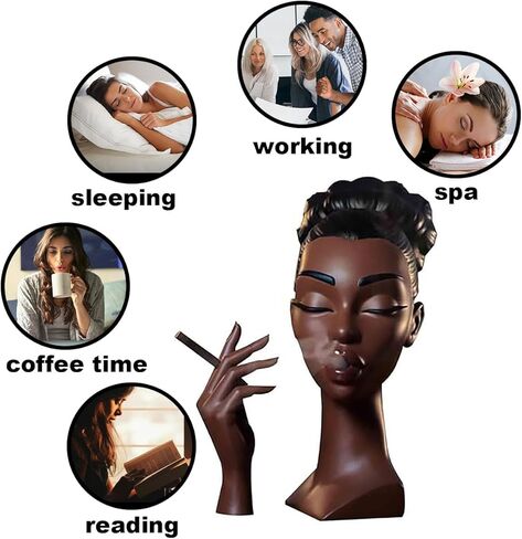 Head Incense Burner Black Woman-Cool Stuff for Interior Decoration Novelty Incense Holders Black Women Smoking Aromatherapy. （Blackwomen1, Small） in Saudi Arabia
