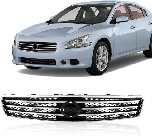 شبكة أمامية مصبغة إطار كروم شبكة سوداء متوافقة مع 2009-2014 نيسان ماكسيما NI1200231 620709N00A in Kuwait