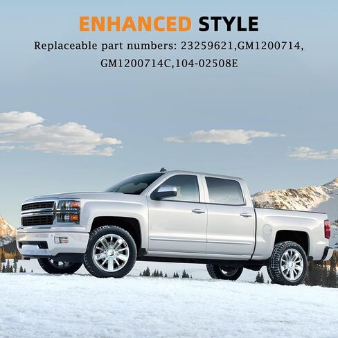 KARPAL Front Upper Grille Assembly W/Chrome Surround Frame Compatible with 2014 2015 Chevrolet Silverado 1500, Replacement 23259621 GM1200714 in Saudi Arabia