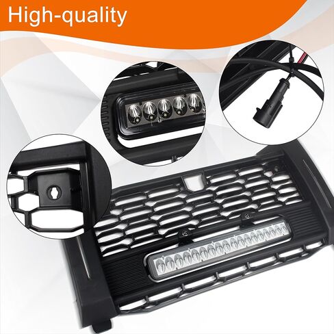 شبكة أمامية لـ XPEDITION، شبكة شبكية مقاومة للماء مع LH&RH LED DRL متوافقة مع ملحقات Polaris XP/XP 5/ADV/ADV 5 2024 in Saudi Arabia