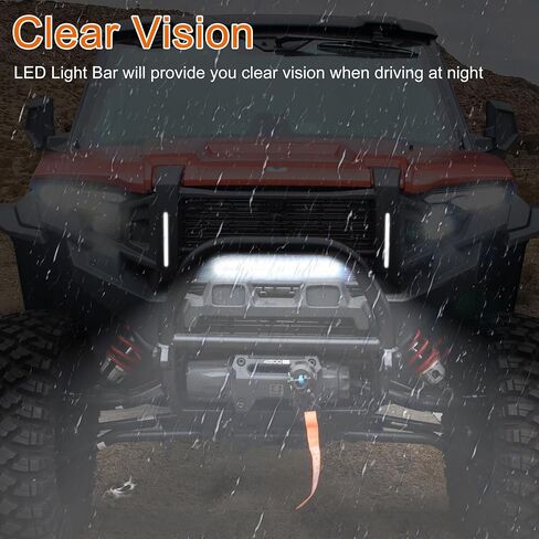 شبكة أمامية لـ XPEDITION، شبكة شبكية مقاومة للماء مع LH&RH LED DRL متوافقة مع ملحقات Polaris XP/XP 5/ADV/ADV 5 2024 in Saudi Arabia