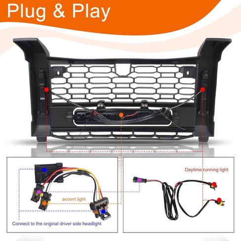 شبكة أمامية لـ XPEDITION، شبكة شبكية مقاومة للماء مع LH&RH LED DRL متوافقة مع ملحقات Polaris XP/XP 5/ADV/ADV 5 2024 in Saudi Arabia
