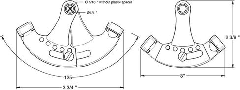 Deltana HPA69CR003 Hinge Mounted Adjustable Solid Brass Hinge Pin Stop in Saudi Arabia