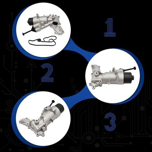 Engine Oil Filter Housing Compatible with GL450 E550 S550 GL550 CLS550 GLS550 E63 E63 S63 G63 ML63 CL63 SL63 GL63 GLE63 GLS63 SLK55 AMG S 2011-2019 Replaced for 2781800710 2781800610 in Kuwait