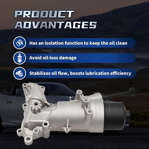 Engine Oil Filter Housing Compatible with GL450 E550 S550 GL550 CLS550 GLS550 E63 E63 S63 G63 ML63 CL63 SL63 GL63 GLE63 GLS63 SLK55 AMG S 2011-2019 Replaced for 2781800710 2781800610 in Kuwait