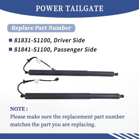 2Pcs Power Tailgate LH & RH 81831-S1100 81841-S1100 Compatible with Hyundai Santa Fe 2019 2020 Tail Gate Power Lifter Support Cylinder in Saudi Arabia