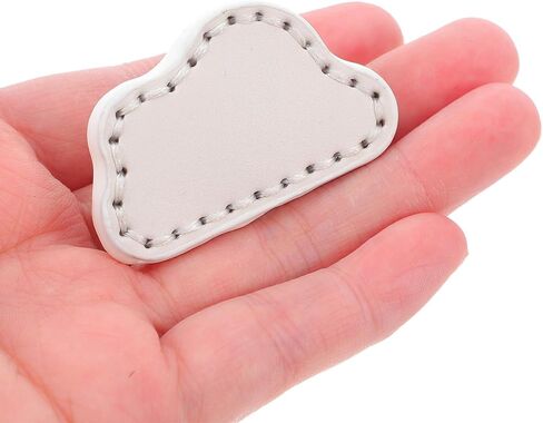 Luxshiny 2pcs Cloud Shaped Drawer Pull Handles, Thick Brass Dresser Hardware with White Leather Soft Grip for ’s Wardrobe Cabinet Doors, Decorative Room Furniture Accessories in Kuwait