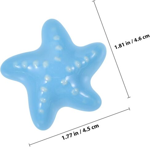 2pcs Room Ceramic Drawer Pull Handles Blue Shell Cabinet Knobs for Furniture in Kuwait