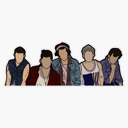 Magnet One Direction Ot5 America Photoshoot Magnet Vinyl Decal Sticker 5" in Saudi Arabia