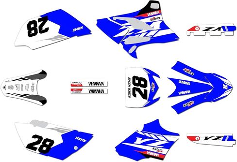 Graphics Kit for Yamaha YZ85 (2015-2021) FACTORY Series Blue 09 Mil - Dirt pit bike motorcycle stickers, dirtbike racing automotive decal motocross accessories no-plastics in Saudi Arabia