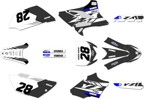 Graphics Kit for Yamaha YZ85 (2015-2021) FACTORY Series Blue 09 Mil - Dirt pit bike motorcycle stickers, dirtbike racing automotive decal motocross accessories no-plastics in Saudi Arabia