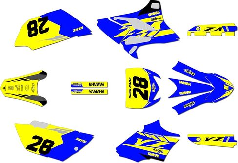 Graphics Kit for Yamaha YZ85 (2015-2021) FACTORY Series Blue 09 Mil - Dirt pit bike motorcycle stickers, dirtbike racing automotive decal motocross accessories no-plastics in Saudi Arabia