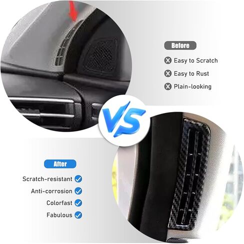 A Pillar A/C Outlet Frame Trim Compatible with H-yundai Tucson/Santa Cruz 2022-2024, ABS Inner A-Pillar Air Vent Cover Protector Accessories in Saudi Arabia