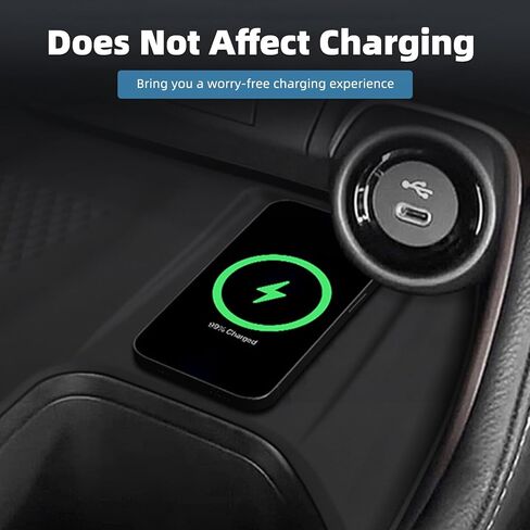 لوحة شحن لاسلكية لوحدة التحكم المركزية مناسبة لسيارة Toyota Grand Highlander 2024 2025 من السيليكون غير القابل للانزلاق علبة شاحن لاسلكية حصيرة واقية ملحقات داخلية in Kuwait