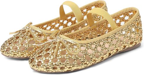 AMINUGAL Womens Woven Ballet Flat Shoes Round Toe Mary Janes Flats Elastic Band Dressy Comfortable Ballerina Flats for Women in Saudi Arabia