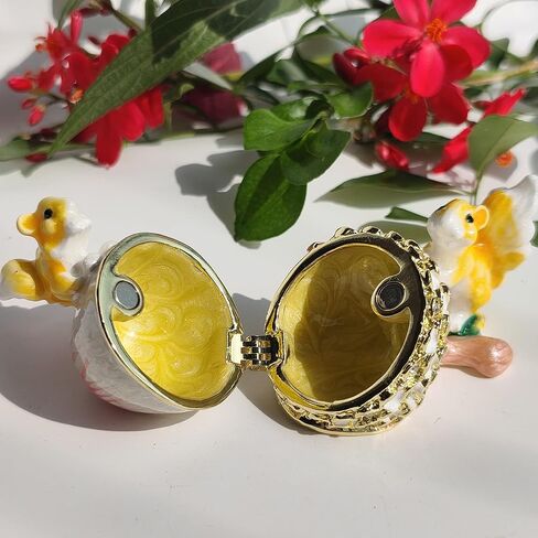 المينا البلوط الفاكهة والسنجاب حامل المجوهرات خاتم قلادة القرط حلية صندوق رسمت باليد البلوط والسنجاب الزينة للمنزل والمكتب ديكور الوردي in Kuwait