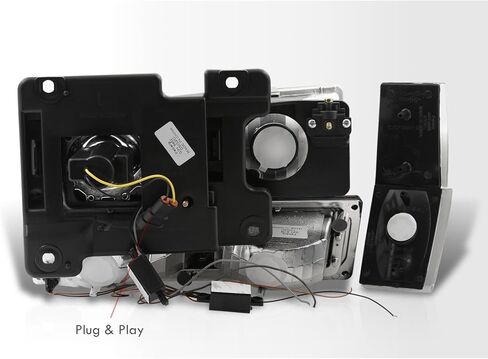 موزعي AJP مصابيح أمامية لجهاز العرض LED DRL + مجموعة مصابيح ممتص الصدمات للزاوية متوافقة/بديلة لـ C/K C1500 C2500 C3500 K1500 K2500 K3500 C10 Pick Up Truck Silverado 1988 1989 1990 1991 1992 1993 in Kuwait