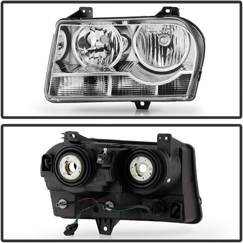 ACANII - For 2005-2010 Chrysler 300 Halogen Headlights Headlamps Head Lights Lamps Replacement Driver + Passenger Side in Kuwait