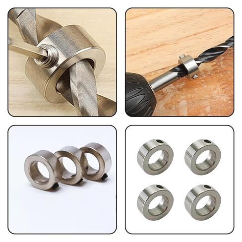 RUIAN 1/4" Bore Shaft Collar 6mm Bore Zinc Plated Solid Steel Screw Style Lock Collars with 1/4" Bore Size,1/2" Outer Diameter, and 5/16" Width, 12Pcs in Kuwait