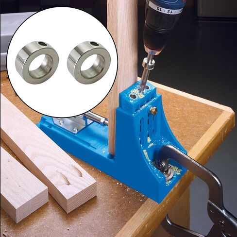 RUIAN 1/4" Bore Shaft Collar 6mm Bore Zinc Plated Solid Steel Screw Style Lock Collars with 1/4" Bore Size,1/2" Outer Diameter, and 5/16" Width, 12Pcs in Kuwait